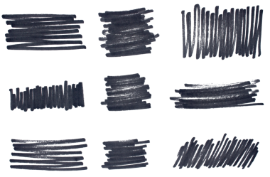 Grafik tasarımı, sunumlar, sosyal medya, posterler ve markalaştırma görselleri için el çizimleri, soyut karalama karalamaları, kabataslak altı çizgileri ve vurgulama unsurları kümesi