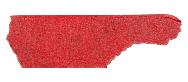 Saydam arkaplanda yırtılmış kağıt yapıştırıcı kırmızı maskeleme bandı