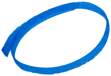 Hand drawn blue marker circle sketch, abstract ink oval stroke for highlight, emphasis, underline, business note, doodle design, isolated simple round shape element on transparent background