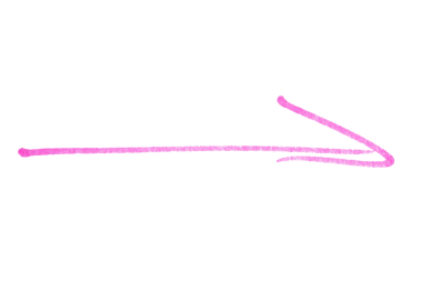 Hand drawn pink arrow sketch with marker brush stroke, abstract ink pointer symbol for direction, business design, doodle icon, simple isolated sign element on transparent background