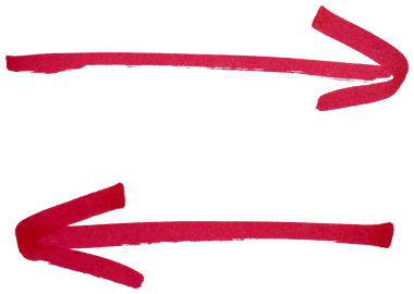 İşaretleyici fırça darbesiyle el çizimi kırmızı ok çizimi, yön için soyut mürekkep imleci sembolü, iş tasarımı, karalama simgesi, şeffaf arkaplanda basit izole işaret ögesi