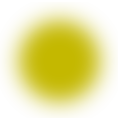Yellow gradient blur circle with soft glow and light beam effect isolated on transparent background for overlay