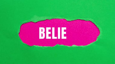 Believe message written on ripped torn paper background. Conceptual Believe symbol.