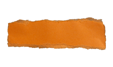 Ripped orange torn paper design element