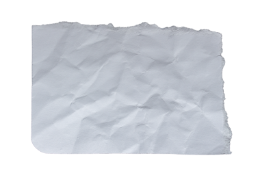 Ripped torn white paper piece on transparent background, paper tear edge stripes cut out design element