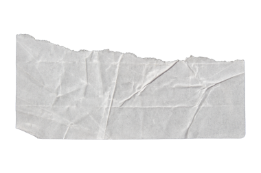 Ripped torn white paper piece on transparent background, paper tear edge stripes cut out design element