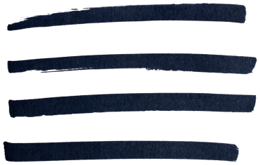 Hand drawn black marker brush strokes set, abstract ink lines collection for underline, highlight, text divider, design element, doodle sketch, isolated simple shapes on transparent background