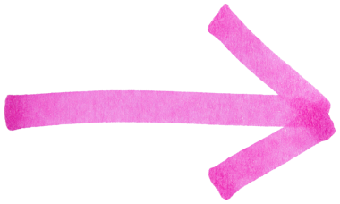 Hand drawn pink arrow sketch with marker brush stroke, abstract ink pointer symbol for direction, business design, doodle icon, simple isolated sign element on transparent background