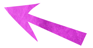 Pink paper arrow sign on transparent background PNG