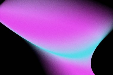 Dijital kaplama ve tasarım için siyah arkaplan üzerinde bulanık hareket ve bulanık yapıya sahip soyut pembe ve mavi ışık dalgası