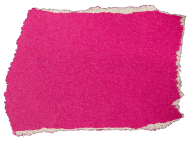 Şeffaf arkaplan üzerinde yırtılmış pembe kağıt parçası, kağıt yırtılması tasarım ögesi