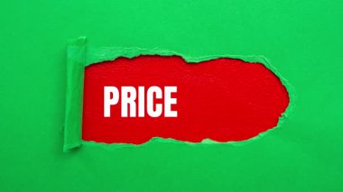 Price Drop message written on ripped torn paper background