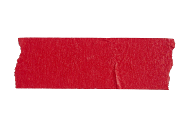 Saydam arkaplanda yırtılmış kağıt yapıştırıcı kırmızı maskeleme bandı