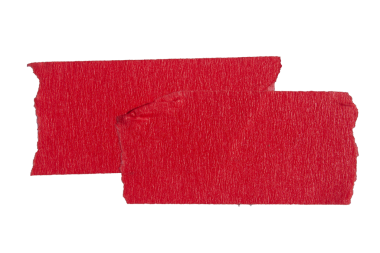 Saydam arkaplanda yırtılmış kağıt yapıştırıcı kırmızı maskeleme bandı