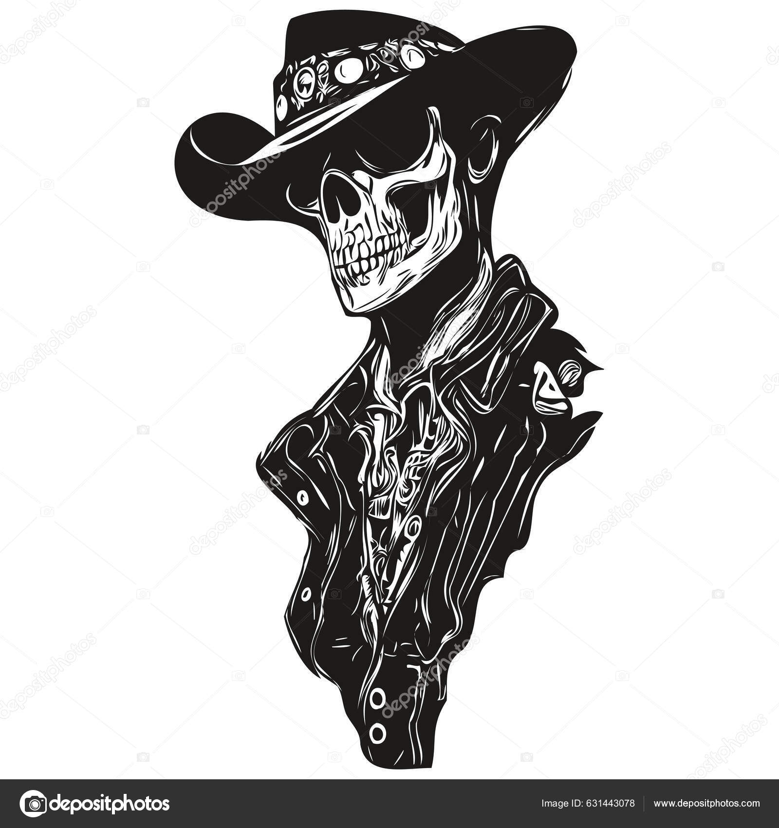 Skull hotsell cowboy hat
