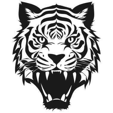 Maskot logotype Tiger head, esport ve spor çayı için vektör şablon rozetleri