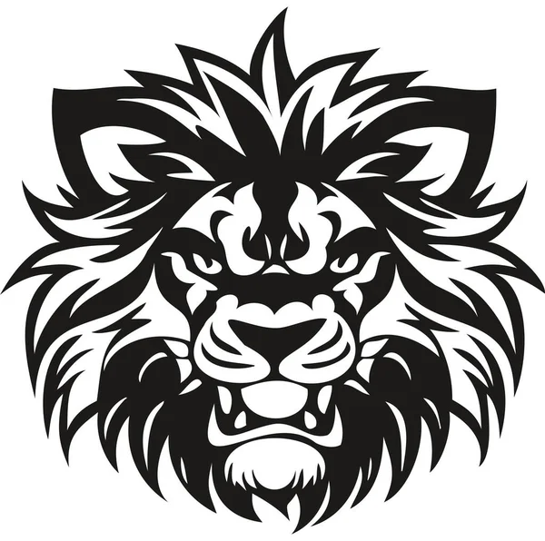 Logo Maskotki Zwierząt Lion Head Team Football Koszykówka Lacrosse Baseball — Wektor stockowy