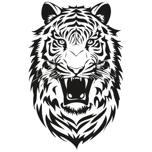 Tierisches Maskottchen Logo Tigerkopf Für Mannschaftsfußball Basketball Lacrosse Baseball Hockey — Stockvektor