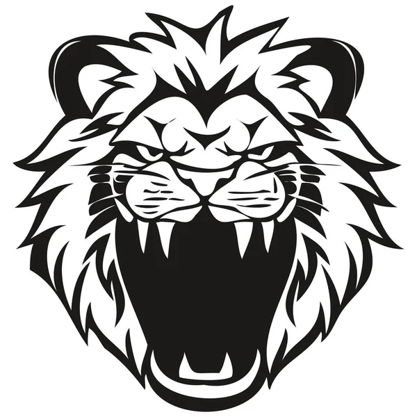 Mascot Logotype Lion Head Vector Template Badges Esport Sport Tea — Stock Vector