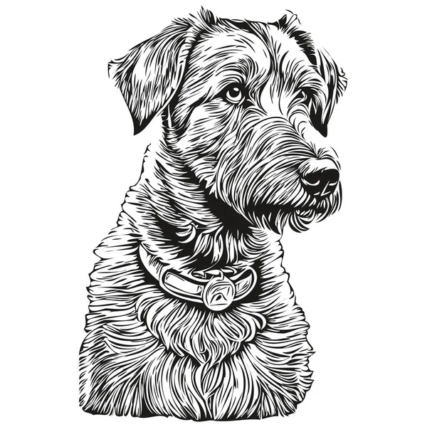 Airedale Terrier Chien Silhouette Animalier Personnage Clip Art Vecteur Animaux — Image vectorielle