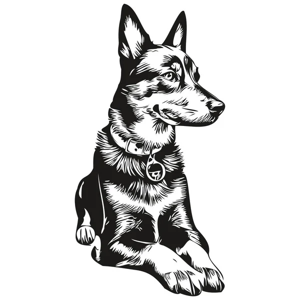 Beauceron Σκυλί Σιλουέτα Κατοικίδιο Ζώο Χαρακτήρα Κλιπ Τέχνης Διάνυσμα Κατοικίδια — Διανυσματικό Αρχείο