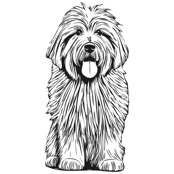Filhote de cão pastor inglês velho ilustração digital estilizada em