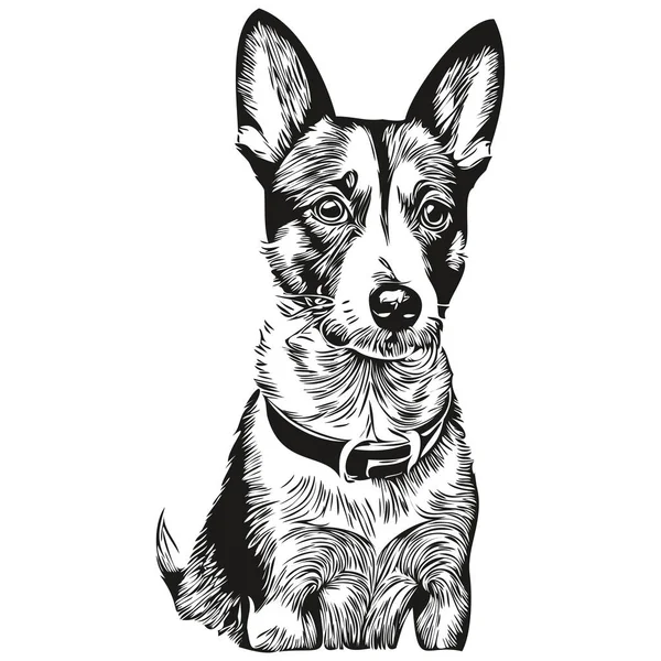 Fare Terrier Köpek Vektör Grafikleri Çizimi Kalem Hayvan Çizgisi Çizimleri — Stok Vektör