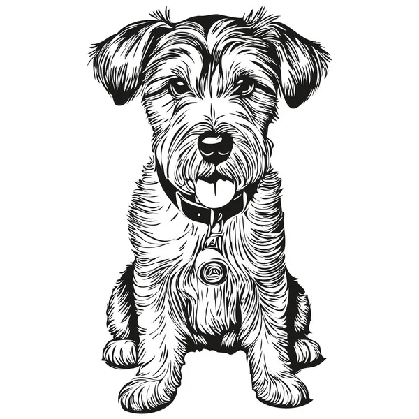 Sealyham Terrier Chien Silhouette Animal Personnage Clip Art Vecteur Animaux — Image vectorielle