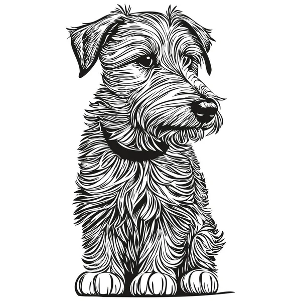 Retrato Perro Sealyham Terrier Vector Dibujo Mano Animal Para Tatuaje — Archivo Imágenes Vectoriales