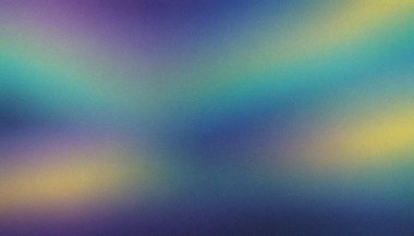 Soyut renk gradyan morumsu afiş başlığı poster tasarımı mavi, yeşil, sarı, mor. Parlak dalga eğimlerine sahip soyut renk gradyanı