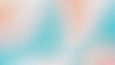 soyut parlak renk şekli gürültülü pankart Parlak Cyan, Kıtır Beyaz, Yumuşak Şeftali. Dinamik renk başlığı ve canlı kumlu dalga efektleri