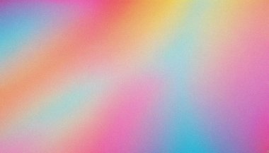 Gradyan ses dokusu efekti. Pembe, Turuncu, Cyan, Sarı. Geriye dönük tanecikli desenler içeren gradyan dalga deseni