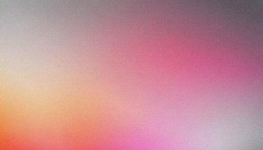 Arka planda gri, pembe, turuncu, kırmızı parlayan soyut renk akışı. Zarif taneli başlık, parlak kum tanecikli dalgalar