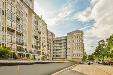 View of street near building with beauty of vegetation outside