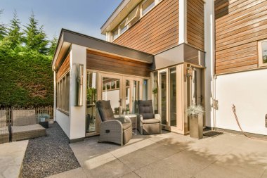 View of street near building with beauty of vegetation outside