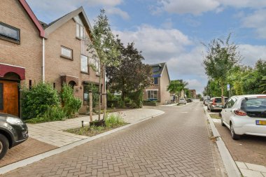 View of street near building with beauty of vegetation outside