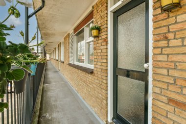 View of street near building with beauty of vegetation outside