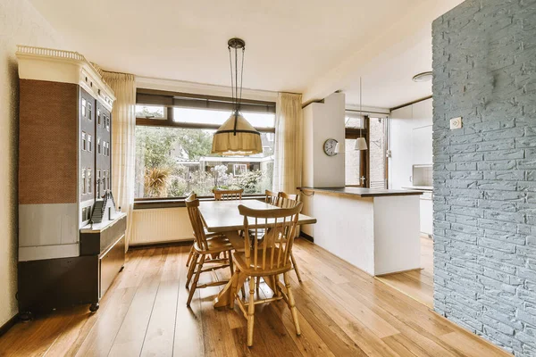 Home Interior Design Modern Loft Apartment Open Kitchen Minimalist Style — Φωτογραφία Αρχείου