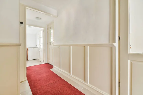 Interieur Van Modern Appartement Minimale Stijl Met Smalle Lege Gang — Stockfoto
