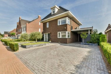 View of street near building with beauty of vegetation outside