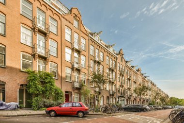 View of street near building with beauty of vegetation outside