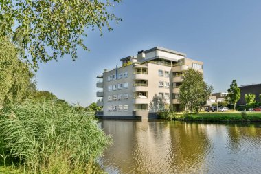 View of street near building with beauty of vegetation outside
