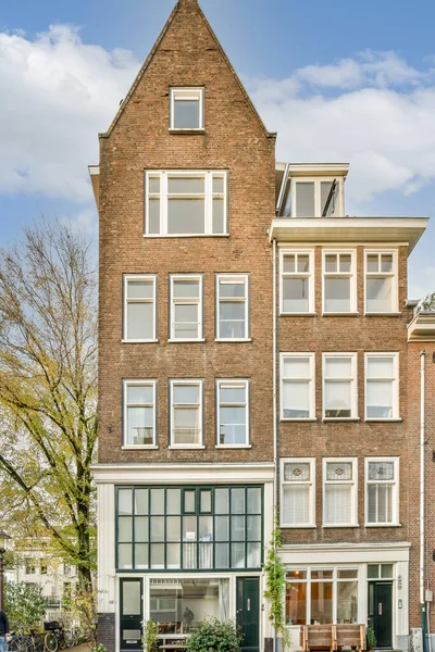Амстердам Нидерланды Апреля 2021 Года Старый Дом Центре Городской Местности — стоковое фото