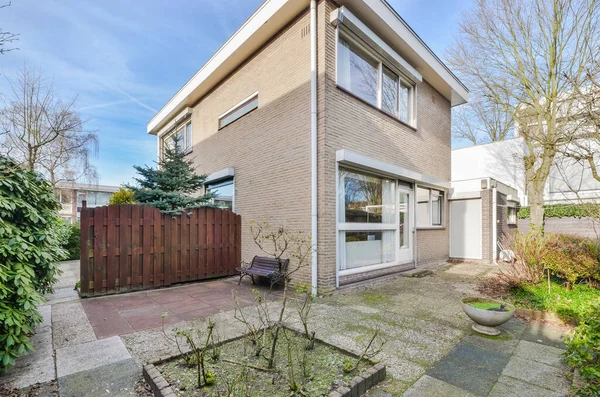 Egy Ház Amely Nagyon Tiszta Jól Karbantartott Tulajdonosok Szülővárosa Hollandiában — Stock Fotó