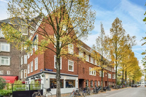 Amsterdam Pays Bas Avril 2021 Une Rue Ville Avec Nombreux — Photo