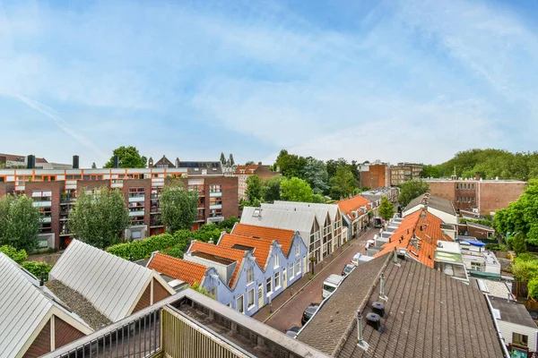Амстердам Нідерланди Квітня 2021 Року Місто Верхньої Частини Будівлі Дивиться — стокове фото