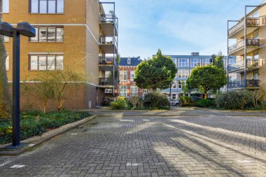 Arka planda binalar ve her iki tarafında ağaçlar olan boş bir sokak. Sanki gidecek başka yol yokmuş gibi.