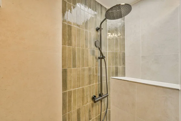 Shower Very Clean Ready Used Bathroom Use Bathtub — Stock Photo, Image