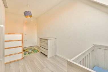 Modern bir çocuk odasının lüks iç tasarımı.