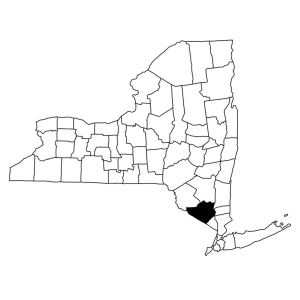 Map of orange County in New York state on white background. single County map highlighted by black colour on New york map .